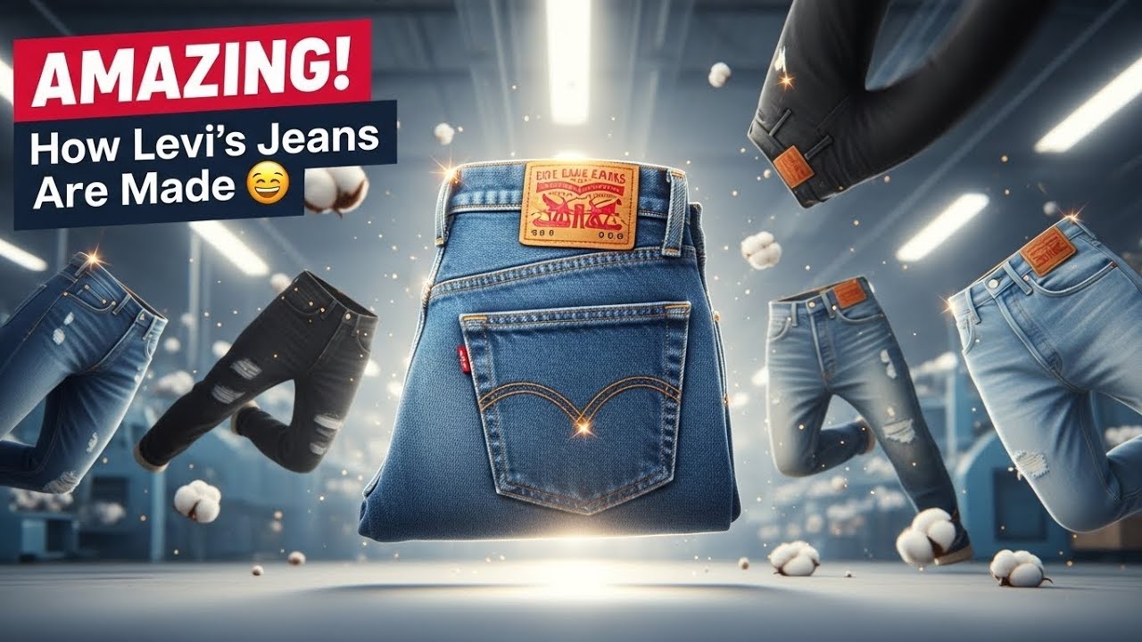 How Levi's Jeans are made in America (Full Factory Process)