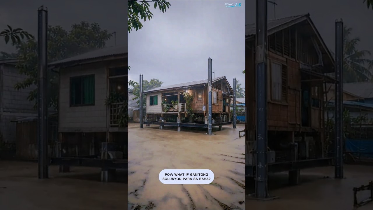POV: What if ganito ang solusyon sa baha? 🌊🏠Bahay na nakaangat sa steel columns , ligtas sa baha
