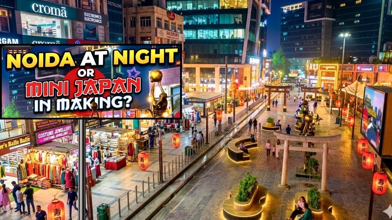 New India 🇮🇳 Noida at Night Looks Like Mini Japan in Making 😱 Stunning & Unbelievable!