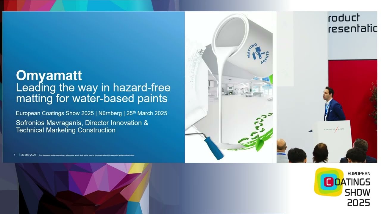 Omya at ECS 2025 | Omyamatt | Product presentation by Sofronios Mavraganis