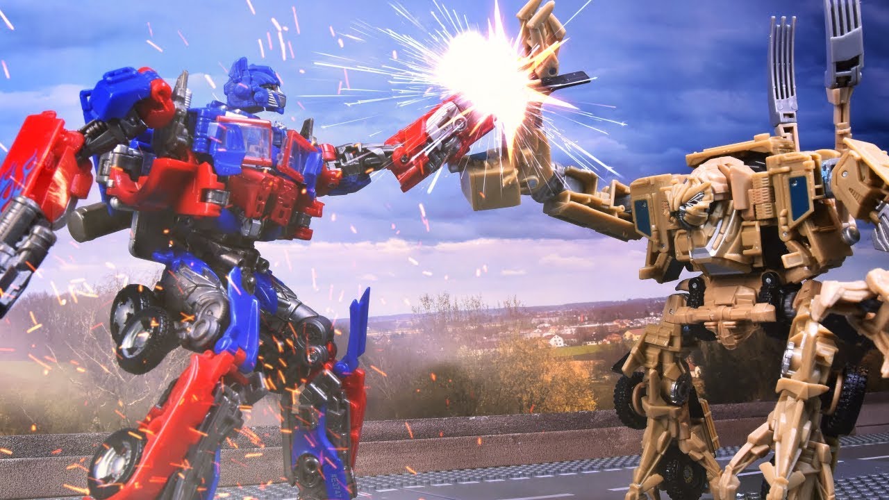 Transformers Stop motion   Highway Battle
