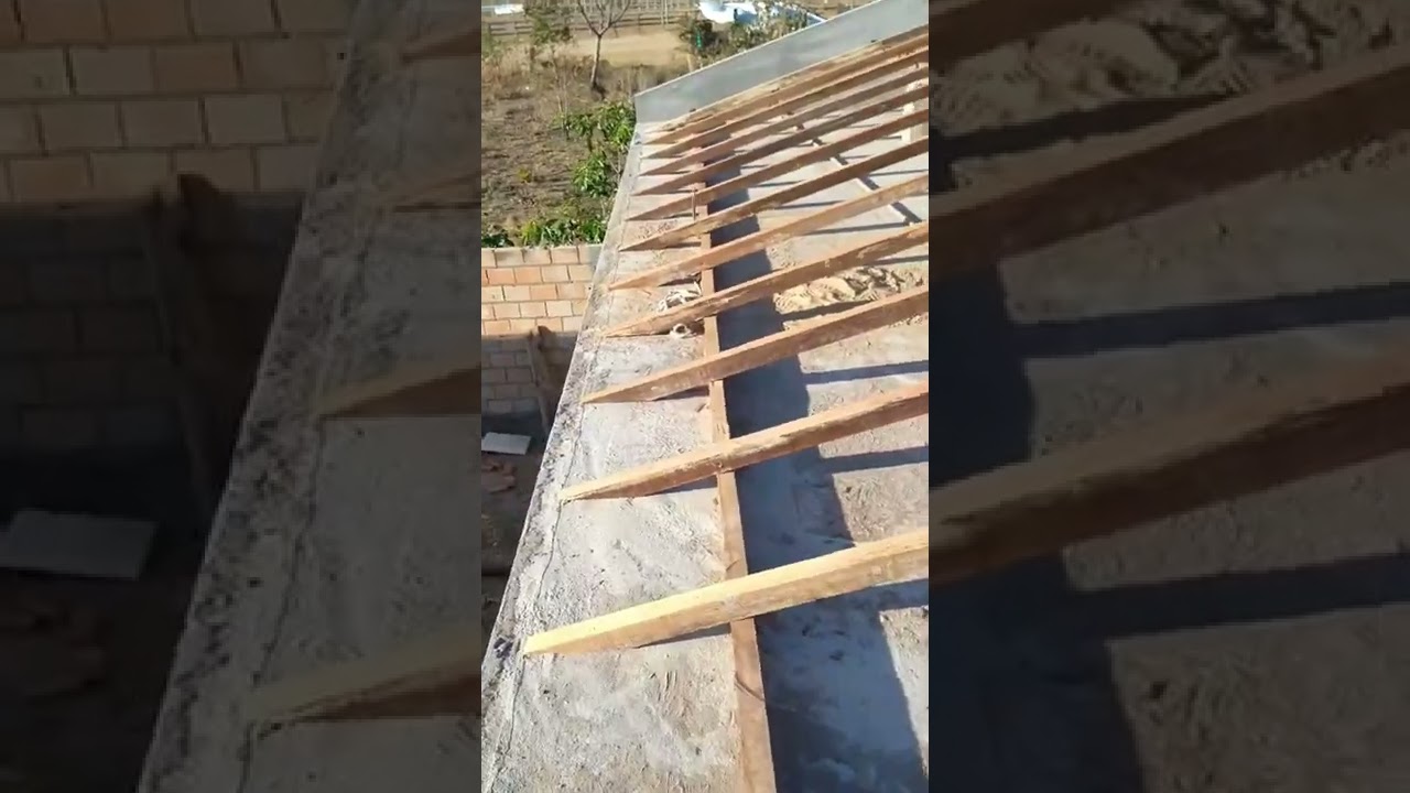 d&aacute; ponta do caibro na beira da  laje#shorts#short