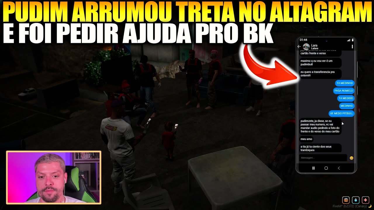 PUDIM ARRUMOU TRETA NO ALTAGRAM E FOI PEDIR  AJUDA PARA O BKINHO KKK VAI DAR RUIM ?? 🔥😱👀