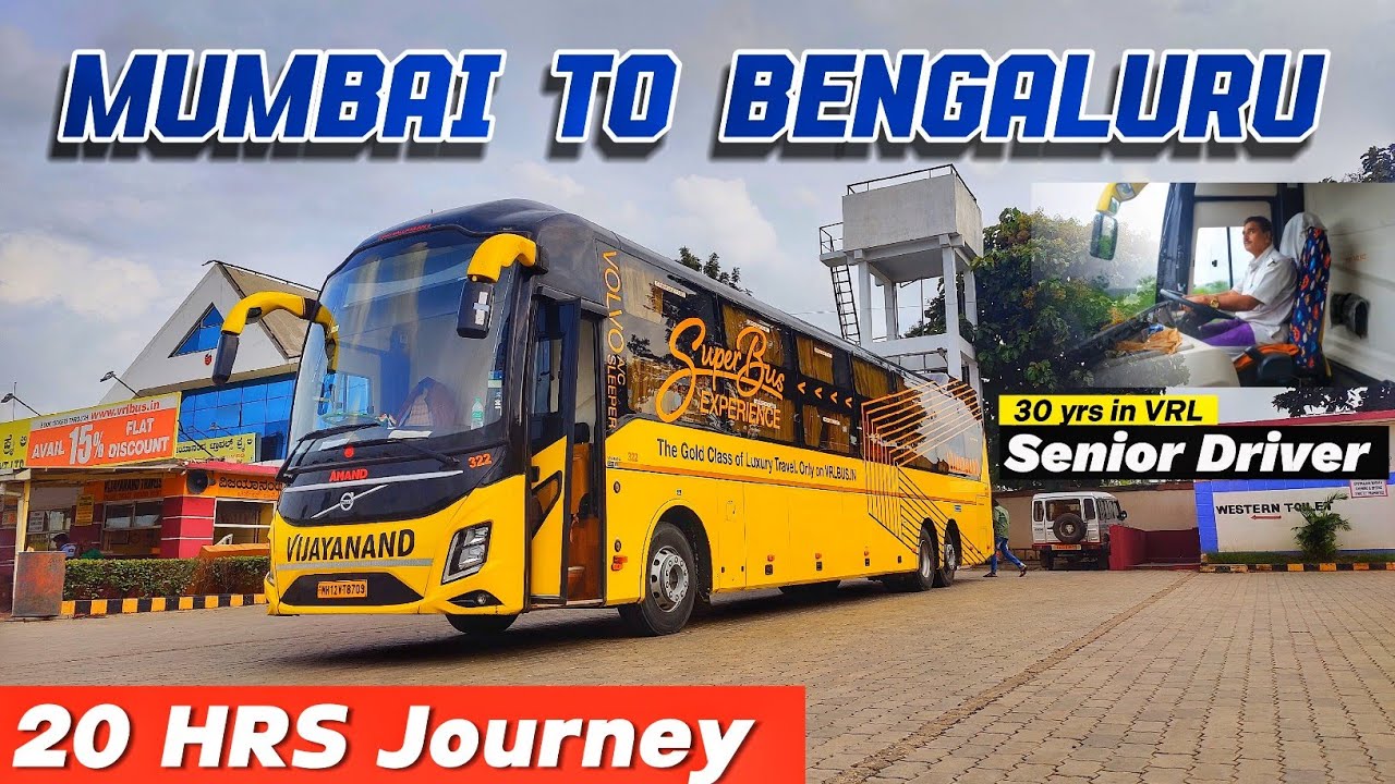 Mumbai to Bangalore by VRL Volvo 9600 sleeper bus | Cabin Ride 🚍