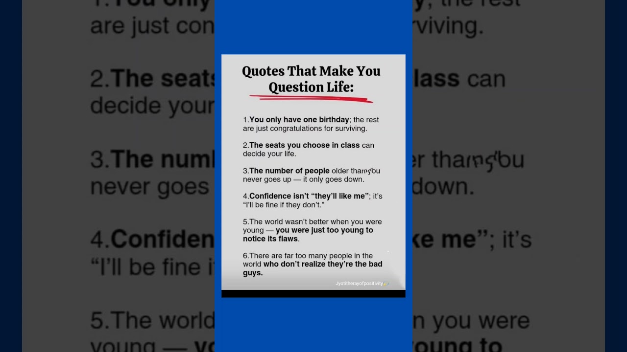 quotes that make you question life