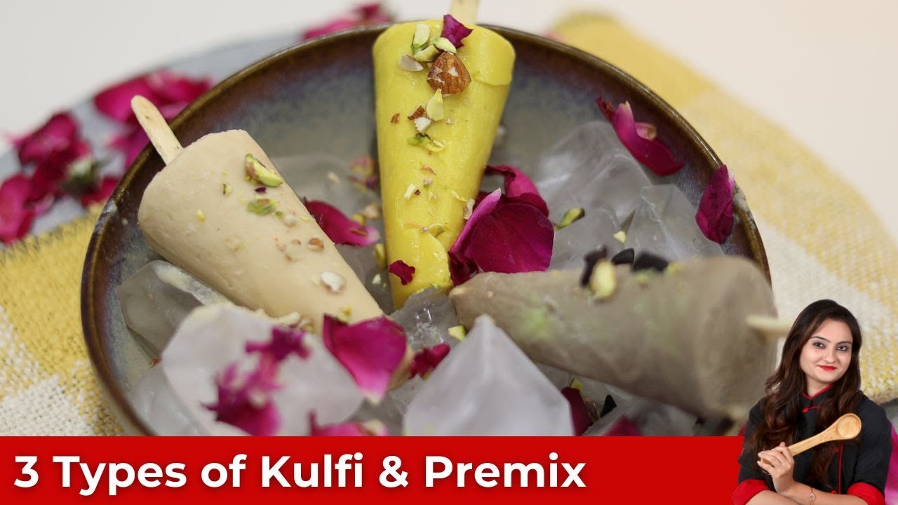 Make kulfi at home with Premix| 3 types of Kulfi| 3  तरह कुल्फी & कुल्फी प्रीमिक्स | Easy and simple