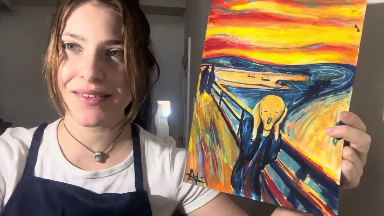 The scream by Edvard Munch painting tutorial