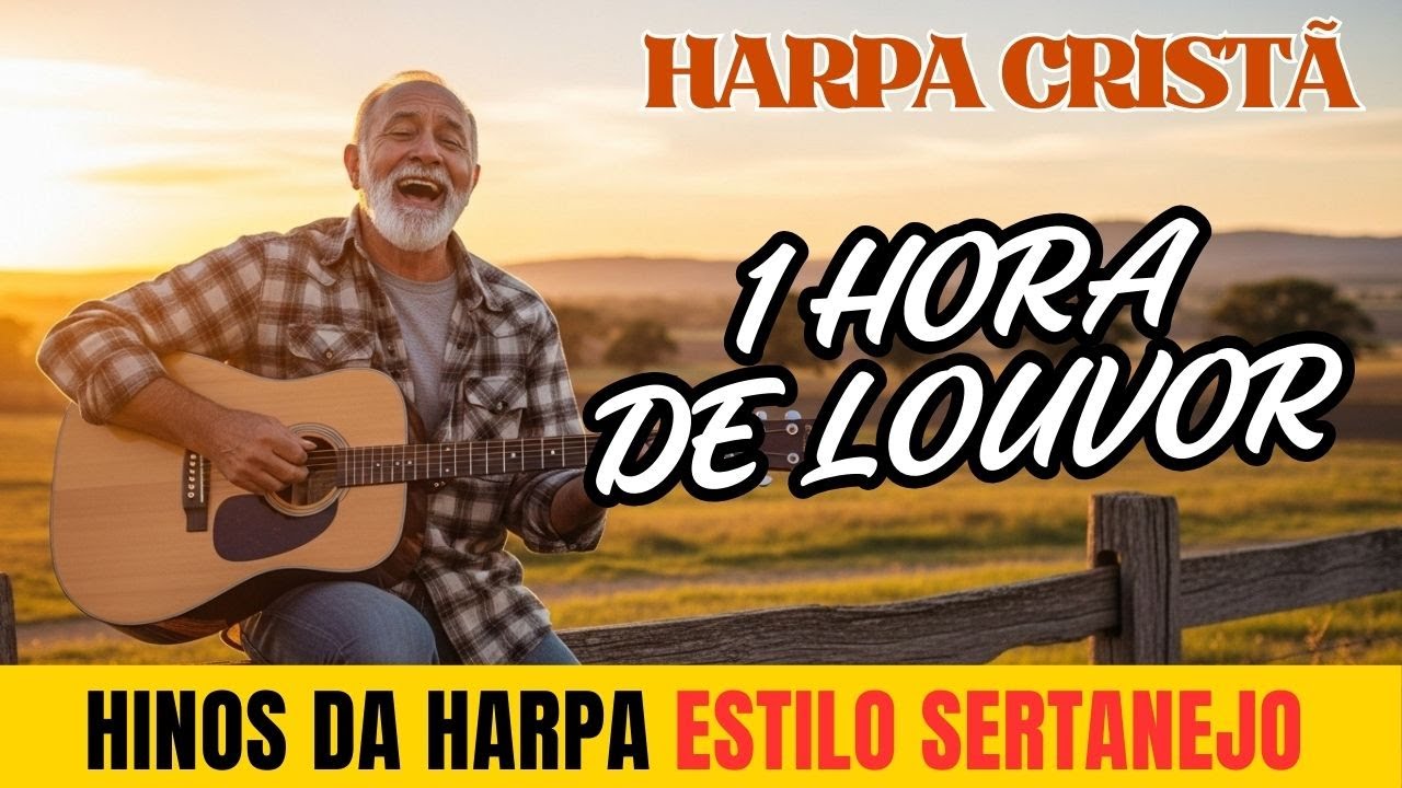 1 Hora de Harpa Cristã Sertaneja 🎵 | Hinos que trazem a presença de Deus