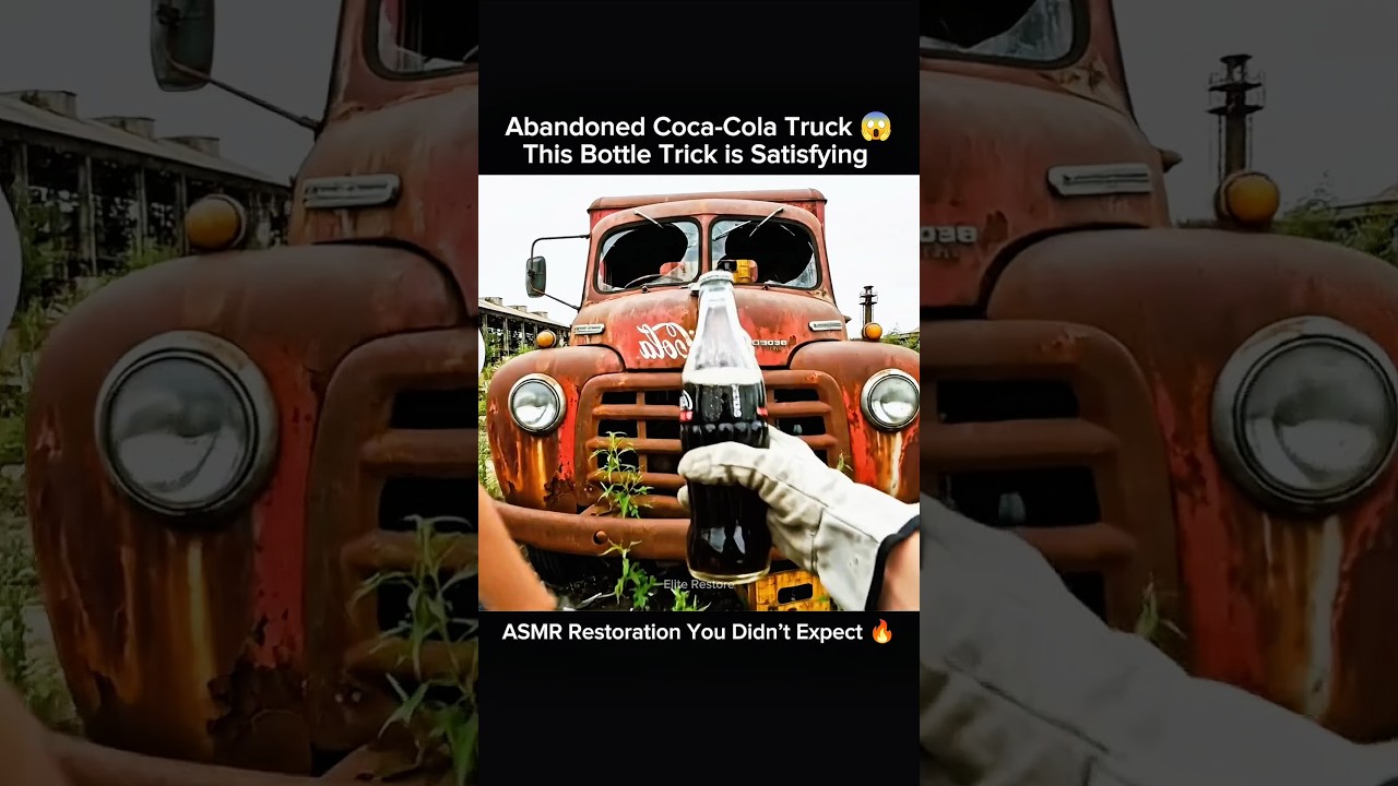 Abandoned Coca-Cola Truck 😱 This Bottle Trick is Satisfying | ASMR Restoration you didn't Expect 😳