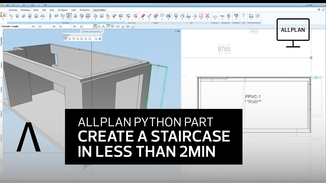 Create a staircase in less than 2min with Allplan PythonParts