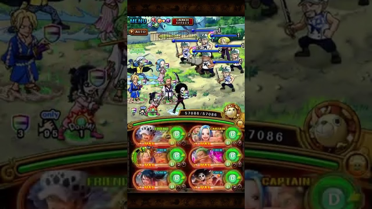 [OPTC] GRAND VOYAGE VS Shells Town! LvL 1&2 | very easy