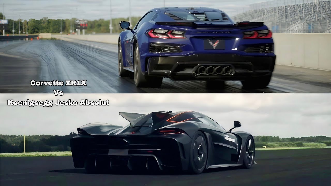Chevrolet Corvette ZR1X Vs Koenigsegg Jesko Absolut 0-200 MPH Acceleration Comparison 