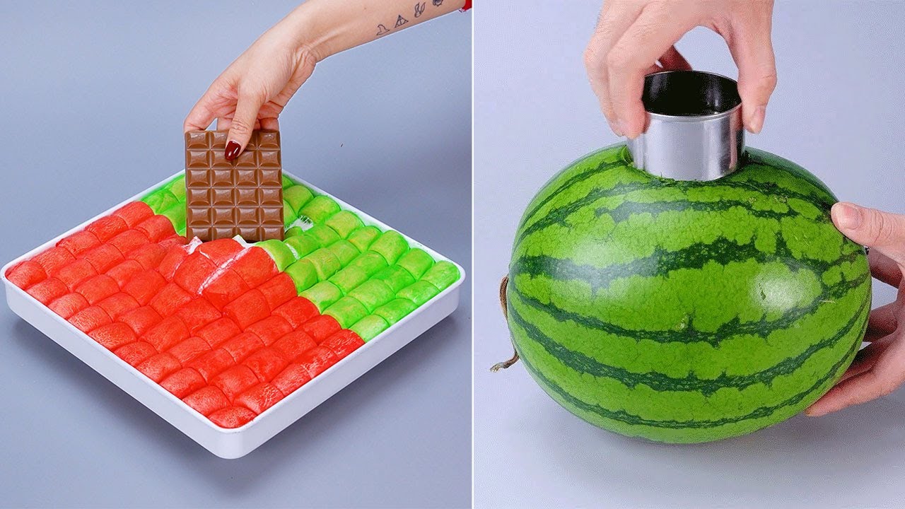 🍉DIY Homemade Watermelon Dessert Recipe For Summer🍉 Top 10 Colorful Cake Decorating You'll Love