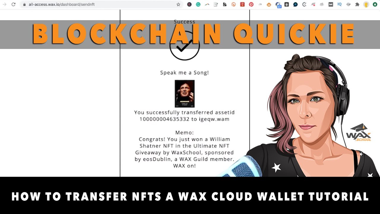 How to Transfer NFTs in the WAX Cloud Wallet Tutorial Quickie