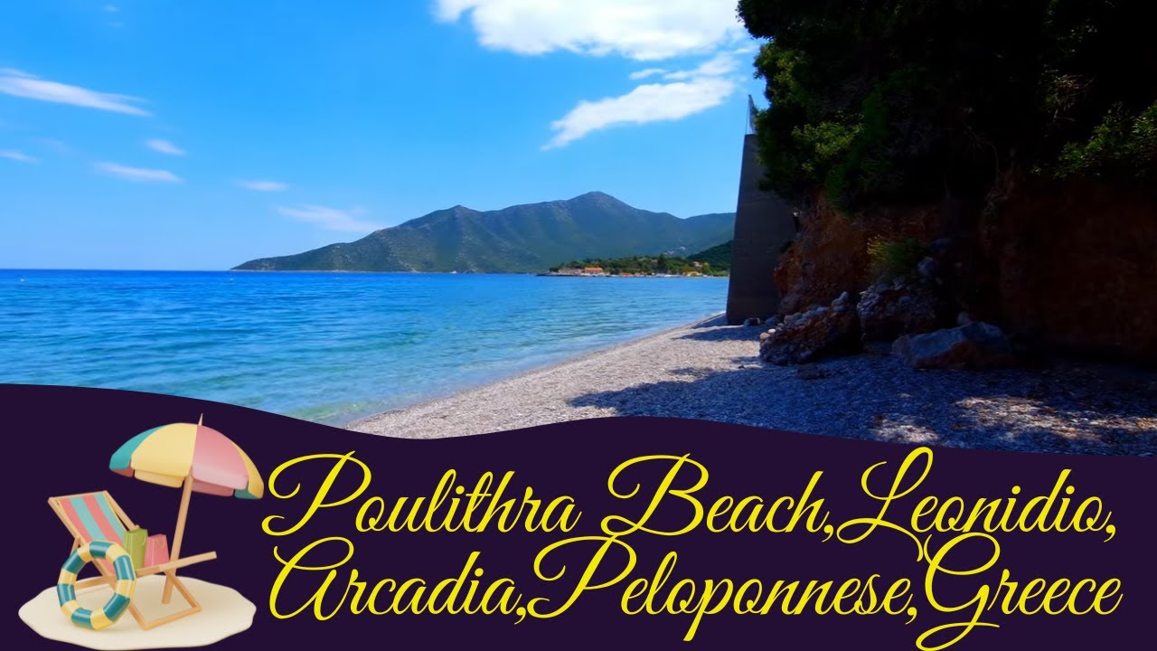💦🏵️🐬Poulithra Beach, Leonidio:🐚🏄Sun-Kissed Shores and Gentle Waves!☀️🏖️🌊