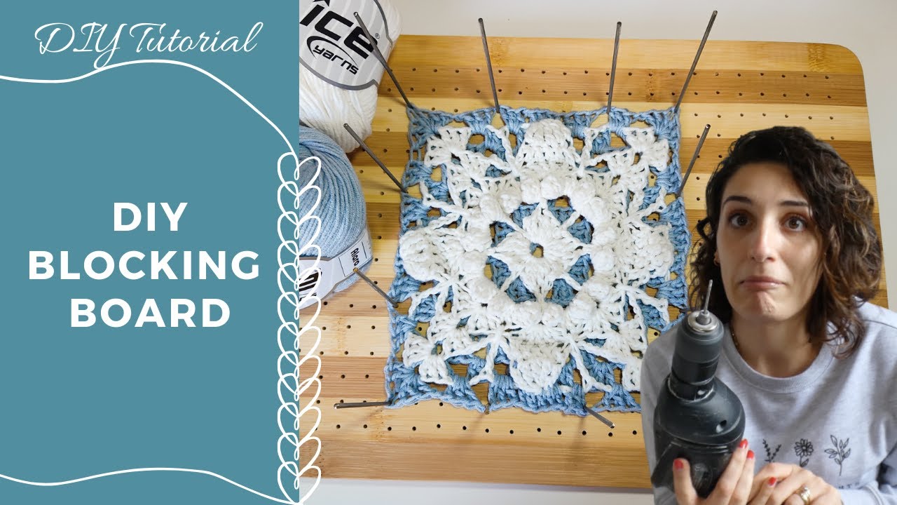 DIY BLOCKING BOARD for knitting and crochet granny squares | Blocking Station | HOOKED ON YARN