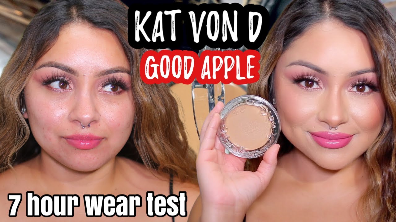 KAT VON D GOOD APPLE SKIN PERFECTING FOUNDATION BALM REVIEW | 7 HOUR WEAR TEST