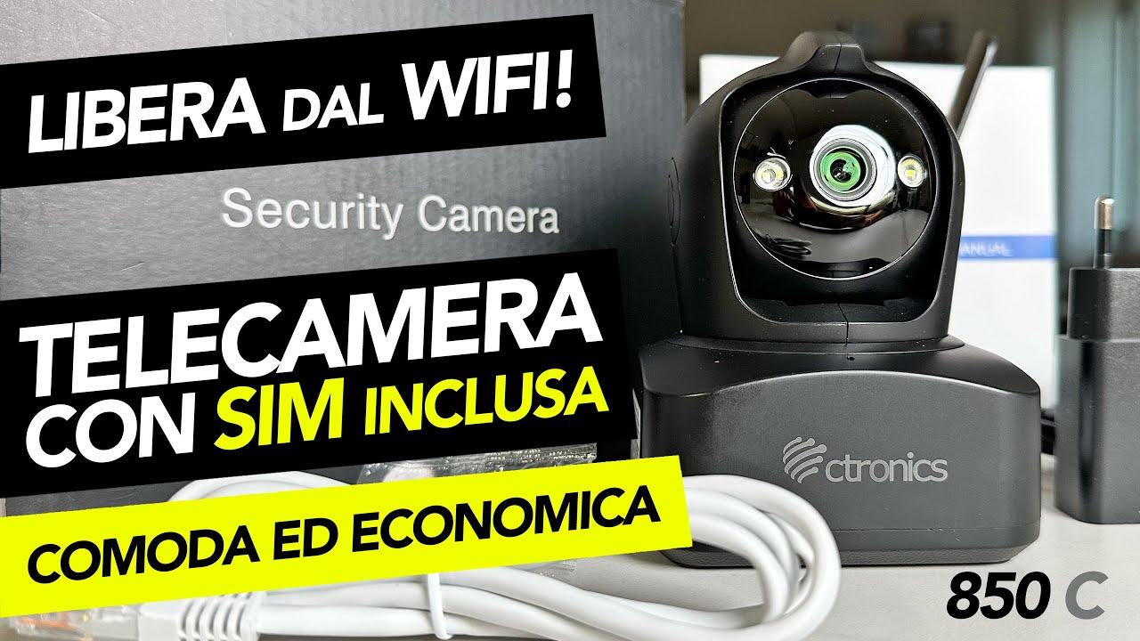 📡 CTRONICS 850C 4G | La Telecamera SENZA Wi-Fi che Ti Sorprende! Visione 2.5K, AI, SIM e Tracking