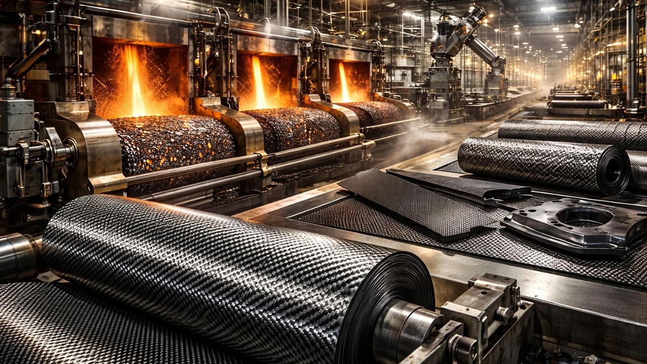 Inside a Carbon Fiber Factory | From Volcanic Ash to Ultra-Lightweight Components ASMR