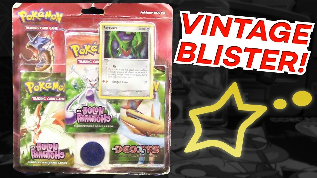 VINTAGE BLISTER PACK GOLD STAR HUNTING!! POKEMON HOLON PHANTOMS AND EX DEOXYS BLISTER PACK OPENING!!