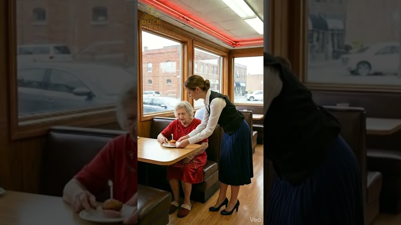 Старушка отмечала свой день рождения в одиночестве.