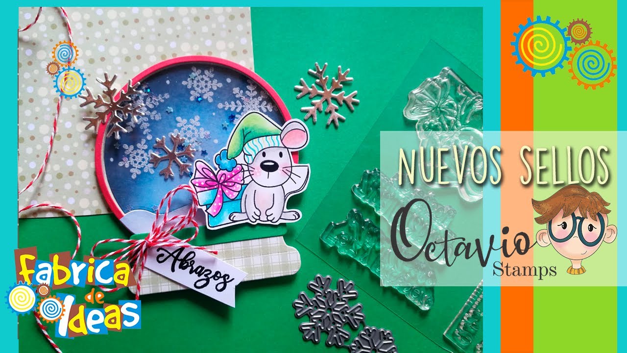 Nuevos sellos Octavio | Tutorial aplique shaker | Navidad |