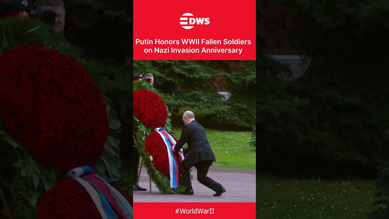Putin Lays Wreath on 85th Anniversary of Nazi Invasion of Soviet Union | DWS News | AQ1C
