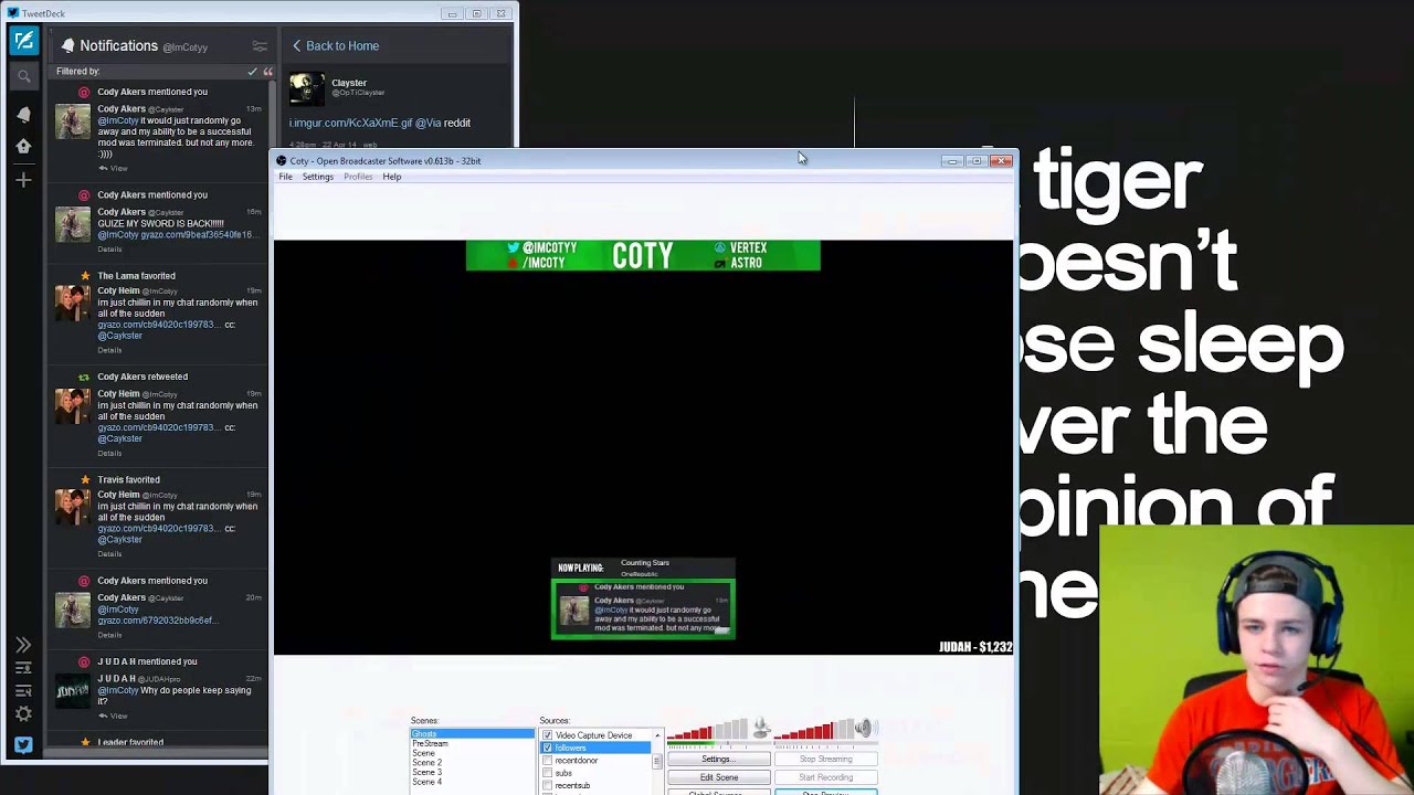 How-To Stream w/ OBS! (Notification Pop-ups + Tweet Integration)
