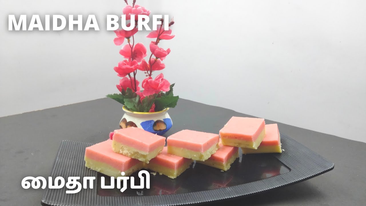Maida burfi | மைதா பர்பி | Double colour burfi | Diwali sweet recipe | cheesy kitchen |