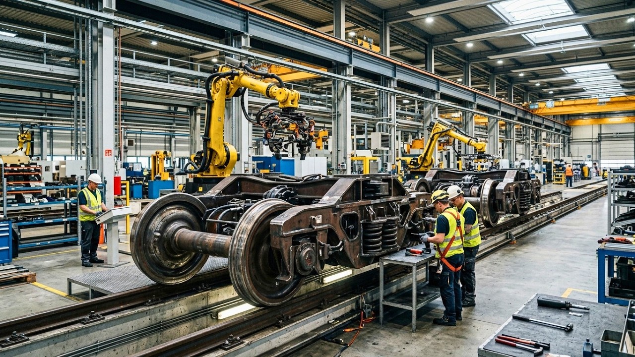 Inside the $5M Train Bogie Factory – The System That Keeps High-Speed Trains Stable at 300 km/h