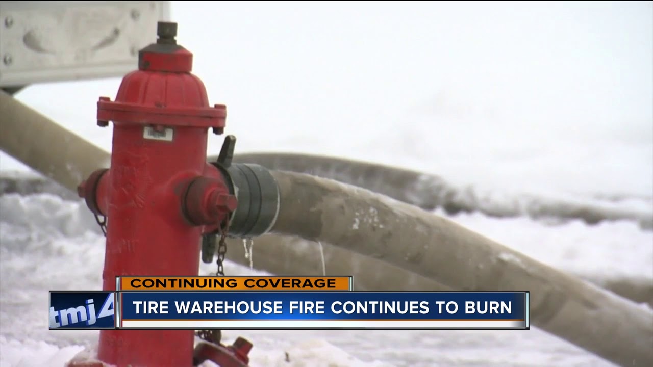 Tire warehouse on nirth side still burning into a second day