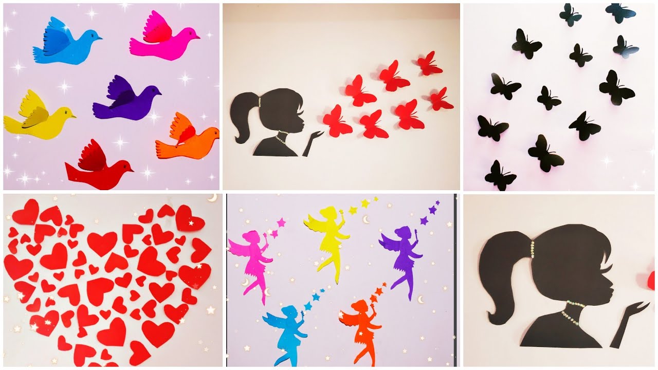 5 Unique Wall Sticker ideas - 2 / Wall hanging - DIY Crafts - 3D Room decor - Home Decorating Ideas