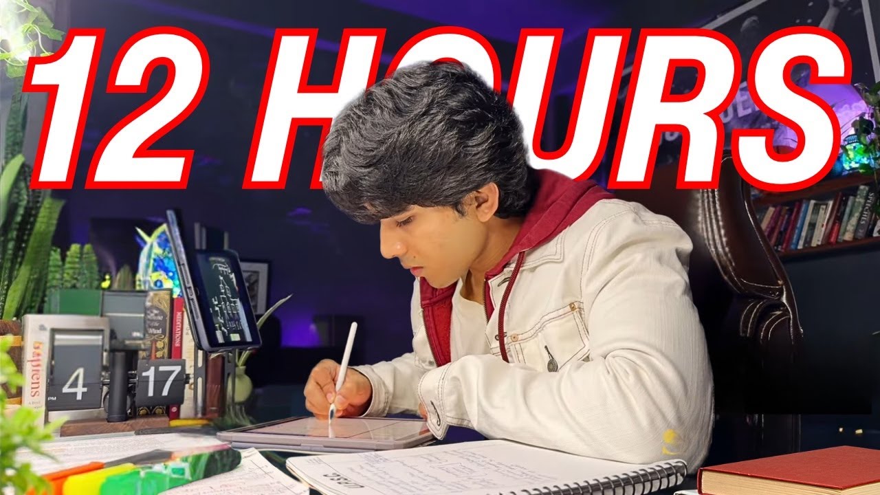 LIVE🔴 | 12 HOURS (Day 126/300) study with me |pomodoro 90/10 