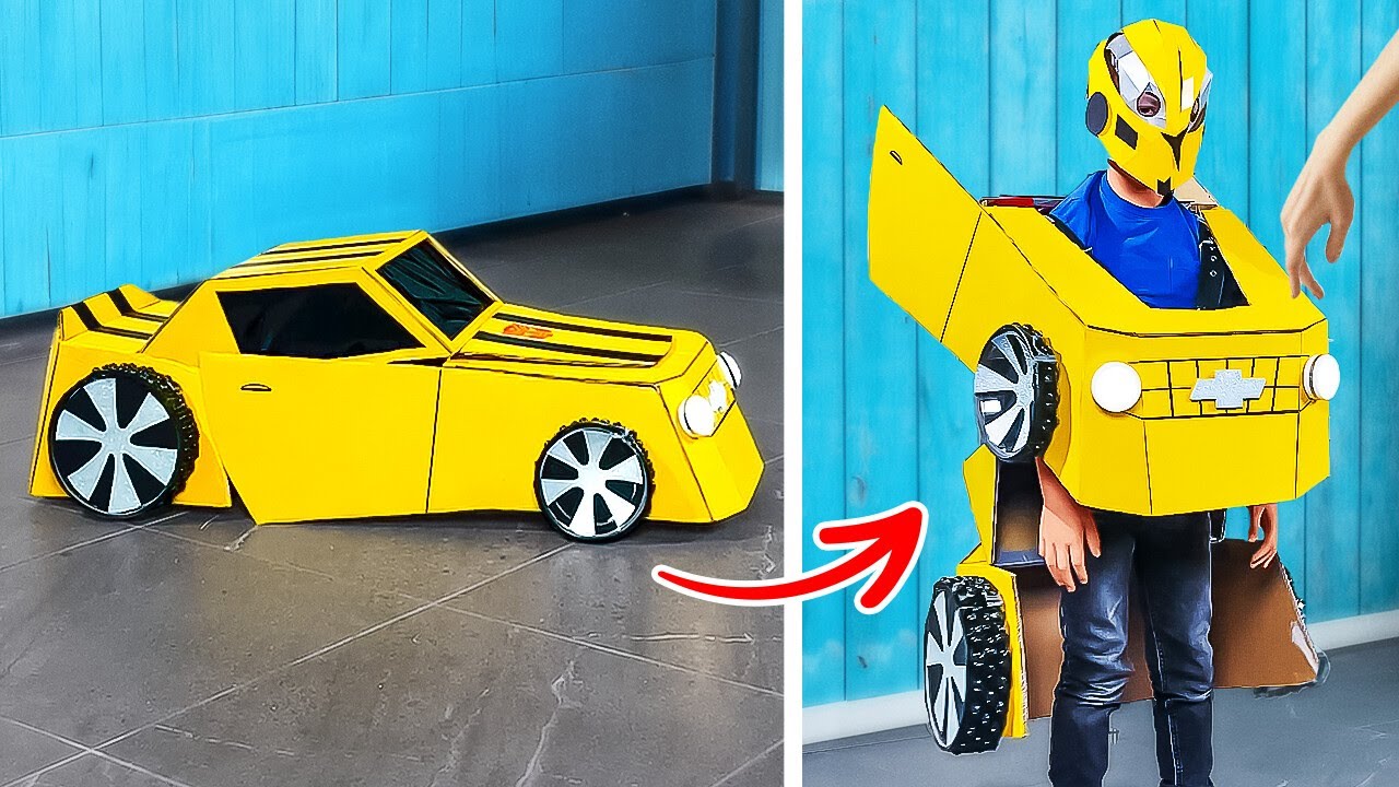 FABRIQUER UN COSTUME DE VOITURE EN CARTON 🚕 DES CRÉATIONS EN PAPIER INCROYABLES POUR VOUS !