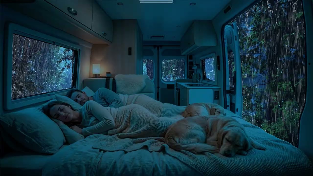 Car Camping Rain Sounds 🚗 Relaxing Sleep Therapy Night