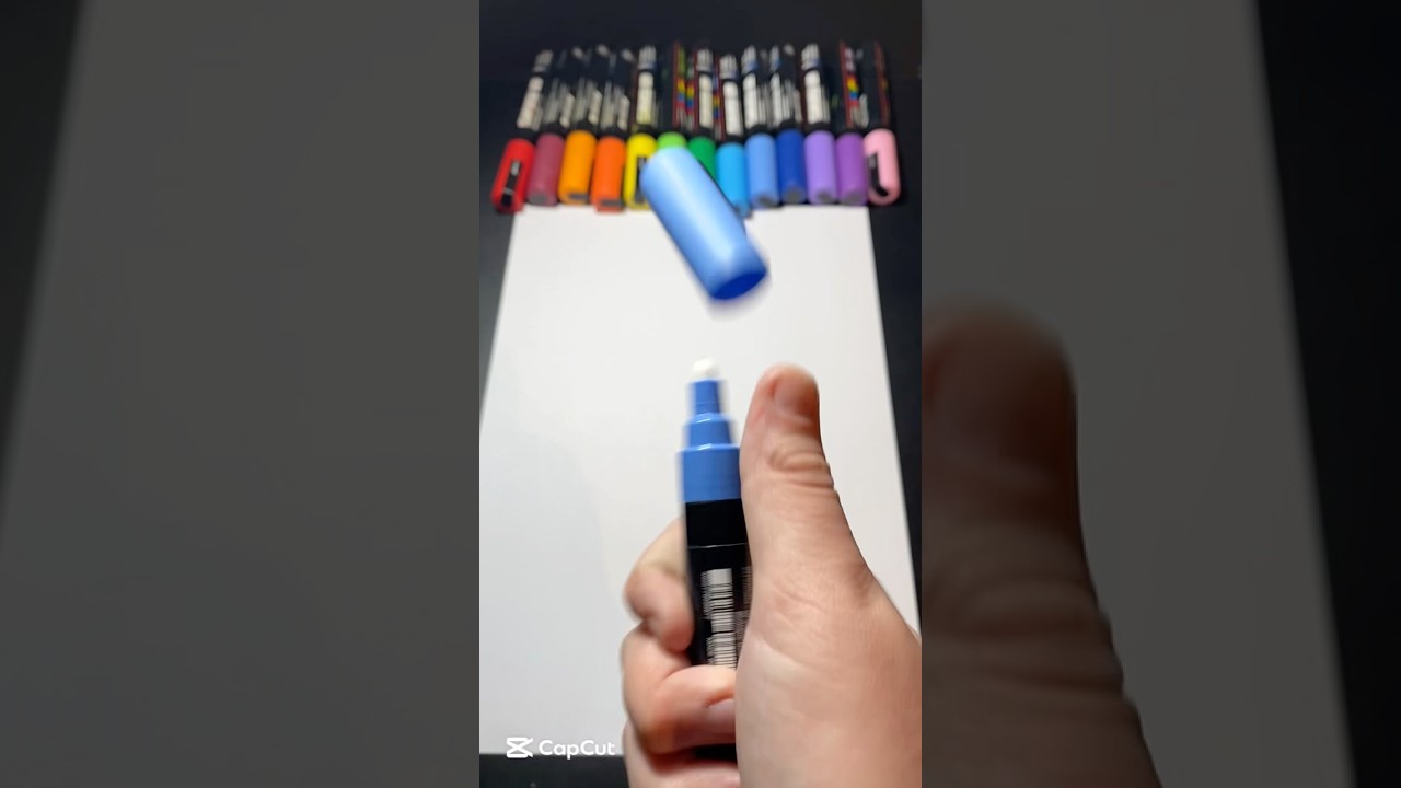 Activating my posca marker ( part 2 )  #art #shorts #drawing #posca