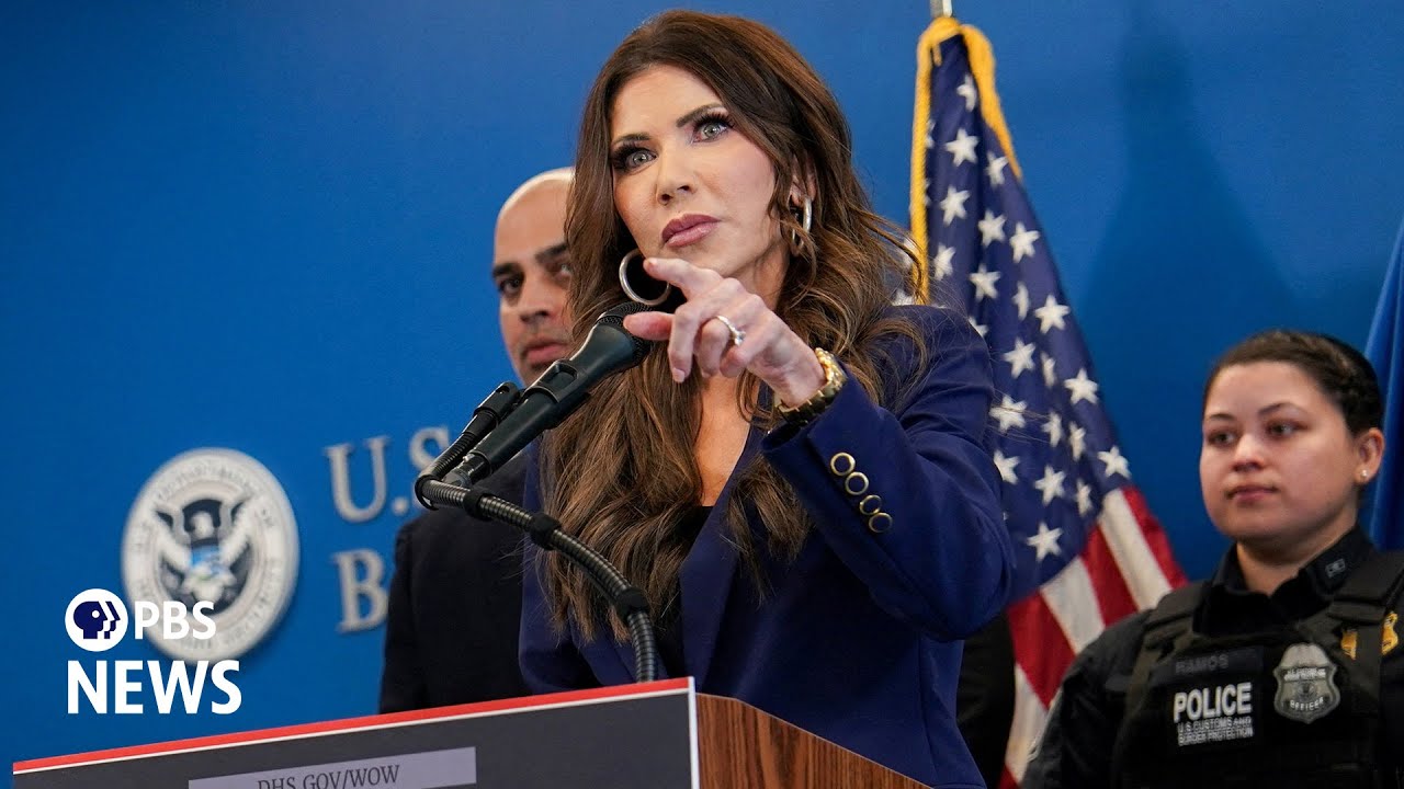 WATCH LIVE: Noem holds news conference on U.S.-Mexico border wall progress