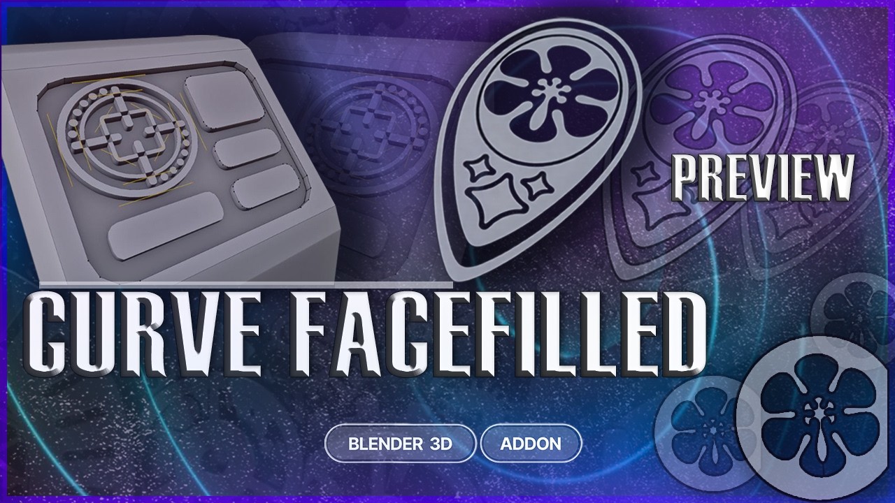 Curve Facefilled Pro Free Blender Add-on Preview