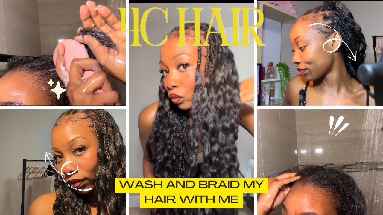 Watch me Wash & Braid my very short 4c hair