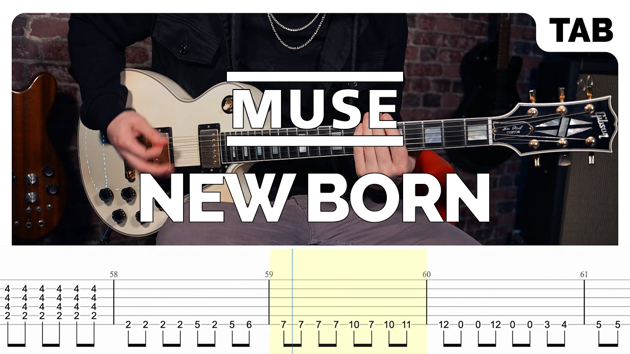Muse - New Born (Guitar & Bass Tab) | Lesson | Cover | Tutorial