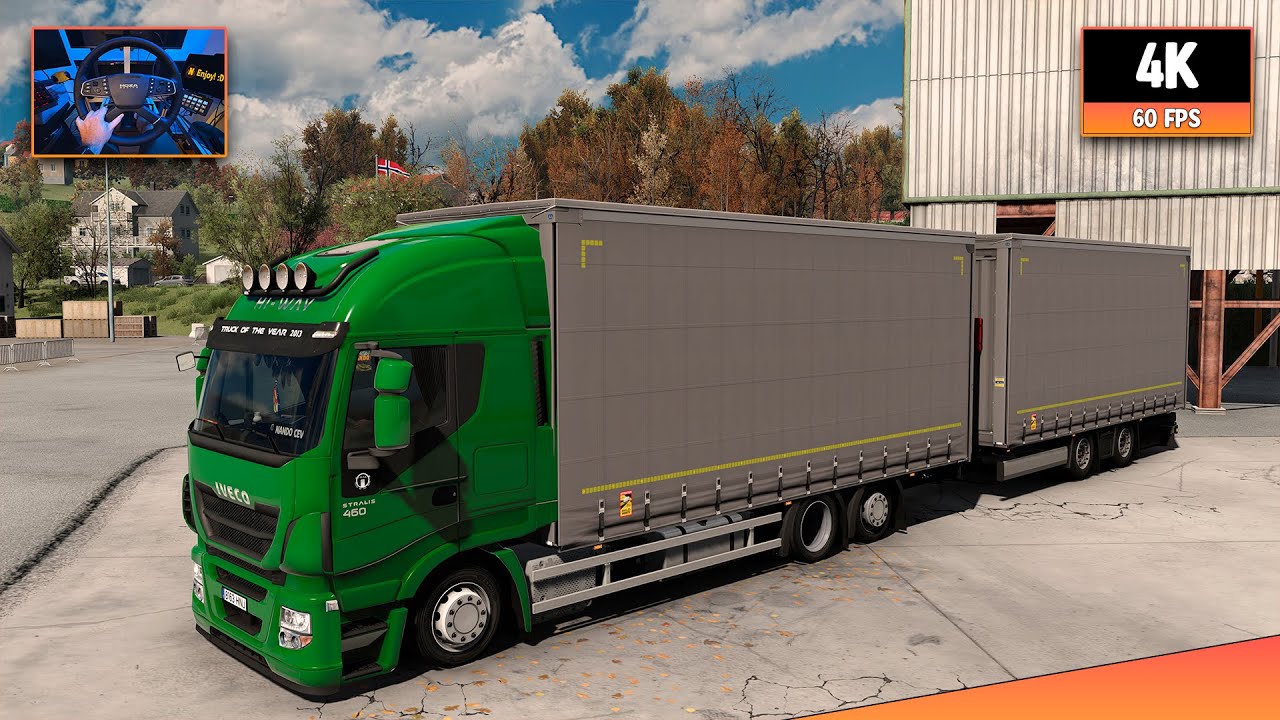 Iveco Stralis Hi-Way 460 | Bergen - &Aring;lesund | ETS2 1.57 4K + Wheel Cam