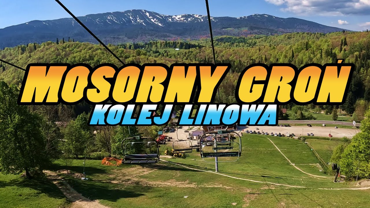 Kolej Linowa MOSORNY GROŃ || Chair Lift Ride - Zawoja Poland (4k)