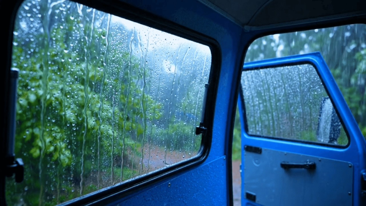 Relaxing Rain Sounds Inside a Car | Cozy Night Ambience ASMR