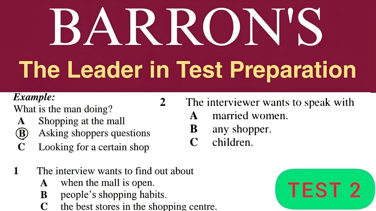 Тест IELTS 2 от Barron's | Что делает мужчина | Покупки в торговом центре | Новый прогноз IELTS 2026