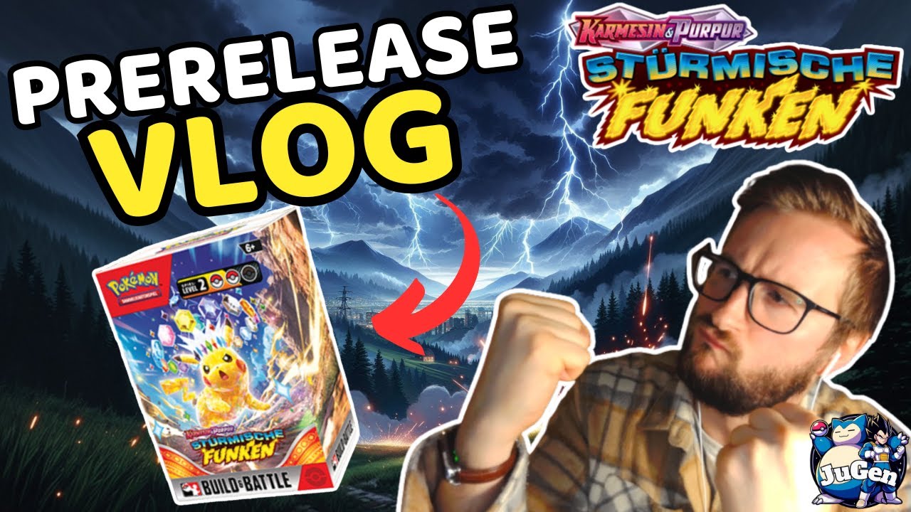Erster Vlog: Prerelease Turnier Pok&eacute;mon TCG St&uuml;rmische Funken! | Live Deckbau & spannende Duelle! 🔥