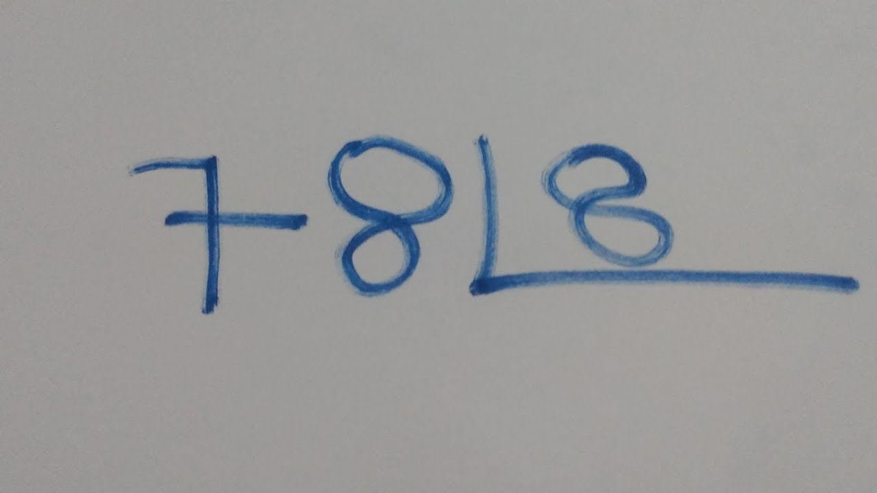 COMO DIVIDIR 78 POR 8