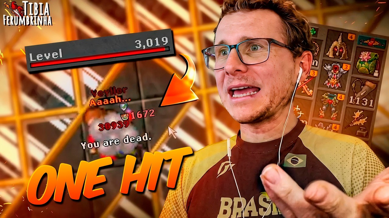 💀 NOVO BOSS DANDO HS EM LEVEL 3000 | TOP 1 KNIGHT DO TIBIA INDO PRO TEMPLO | #tibiaferumbrinha