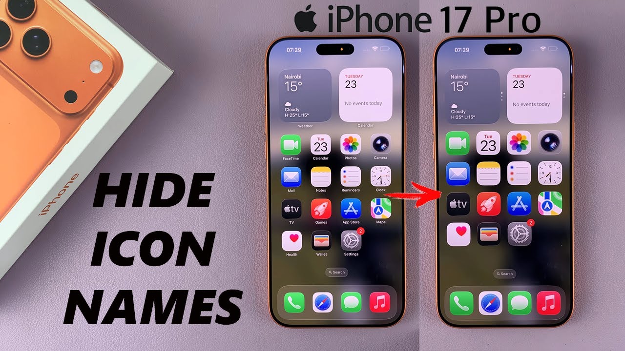 Как удалить названия значков приложений на iPhone 17 / 17 Pro