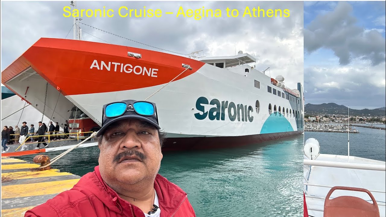 Scenic Saronic Gulf ferry cruise from Aegina Island to Piraeus Port in Athens! . 🇬🇷🚢🌊