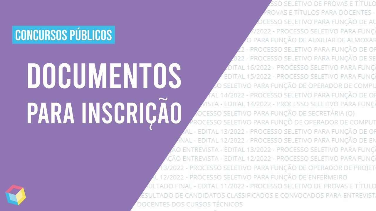 Concurso Público para Docente| Quais são os DOCUMENTOS necessários para a INSCRIÇÃO?